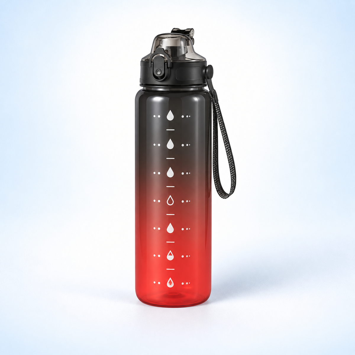 Gradient Color 1000ml Plastic Water Bottle | Leak-Proof Design for Fitness and Travel
