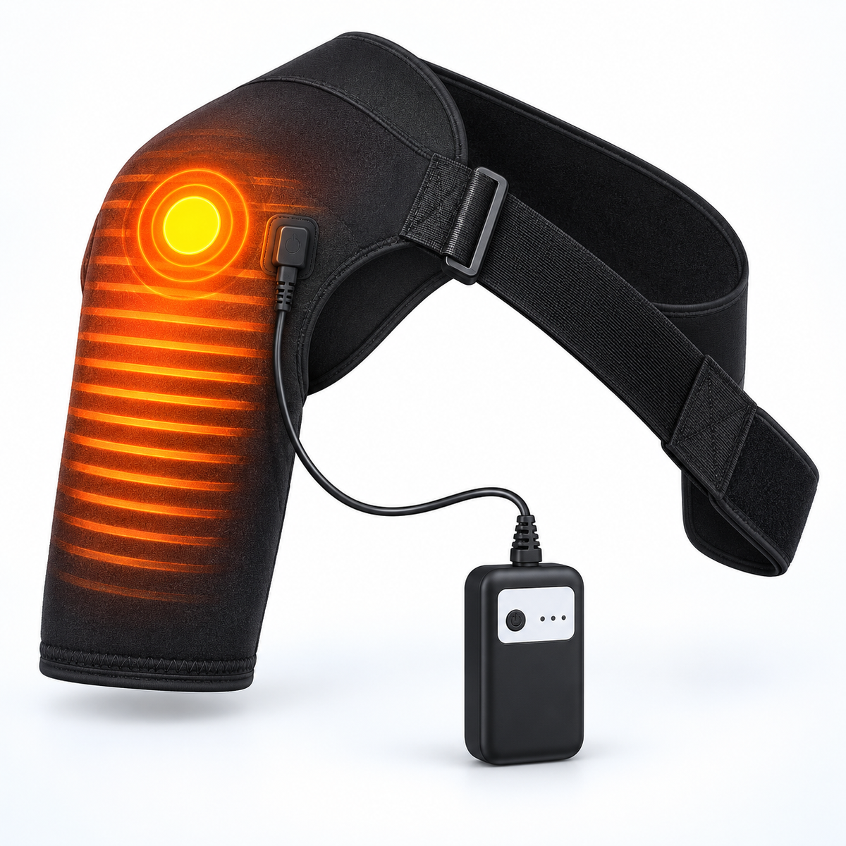 Electric Shoulder Massager | Heating Pad Vibration Support Belt for Fatigue Relief