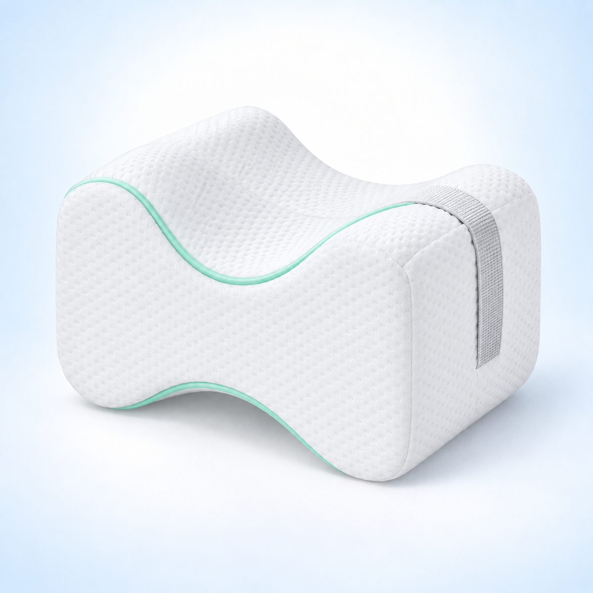 Knee Pillow for Side Sleepers | Soft Memory Foam with Straps for Comfort