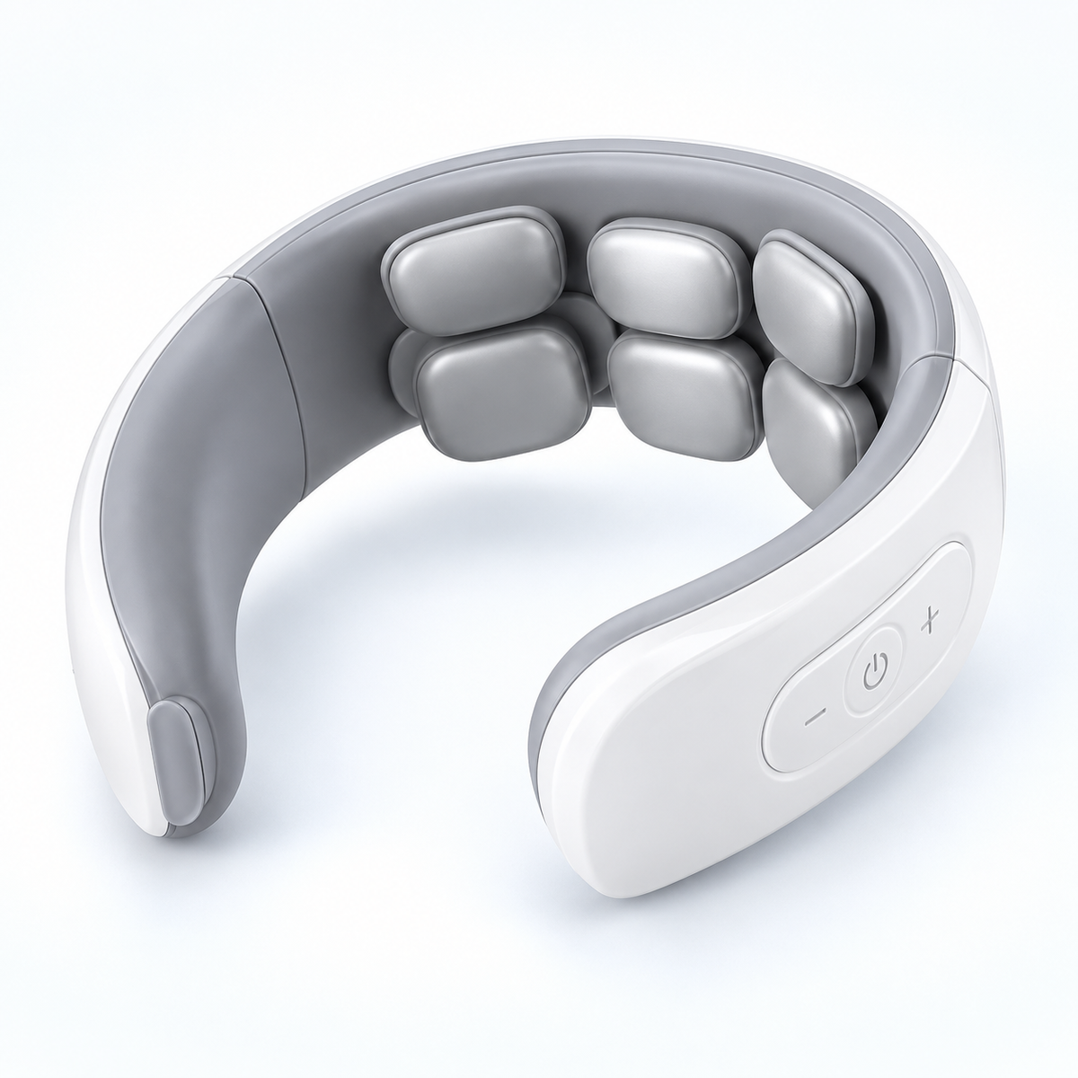 Portable Neck Massager | USB Rechargeable, Heating & Vibration Functions, Four-Head Design