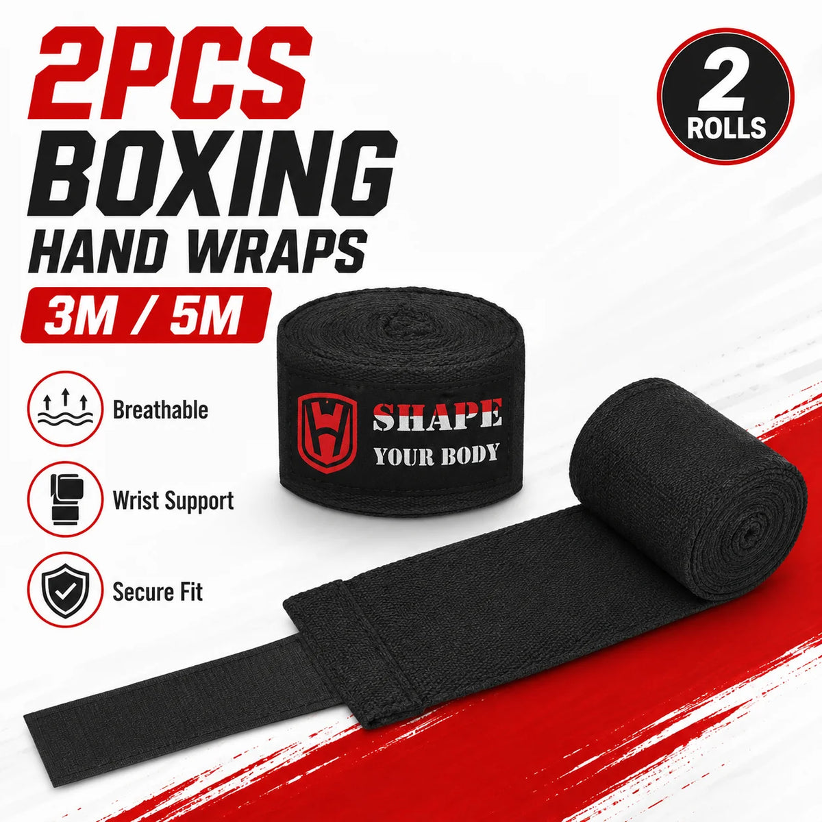 Boxing Hand Wraps | Breathable Cotton Wrist Support for Muay Thai MMA Training