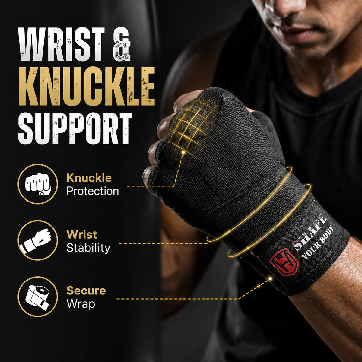 Boxing Hand Wraps | Breathable Cotton Wrist Support for Muay Thai MMA Training