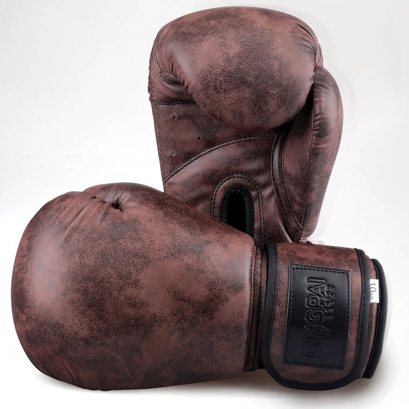 Boxing Gloves | Leather MMA Muay Thai Mitts for Adults | 6-12 OZ Sizes