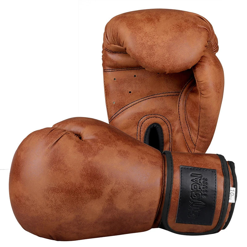Boxing Gloves | Leather MMA Muay Thai Mitts for Adults | 6-12 OZ Sizes