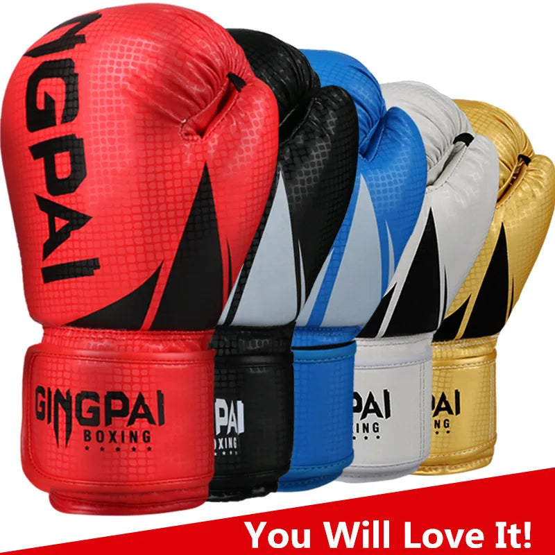 Boxing Gloves | Leather MMA Muay Thai Mitts for Adults | 6-12 OZ Sizes