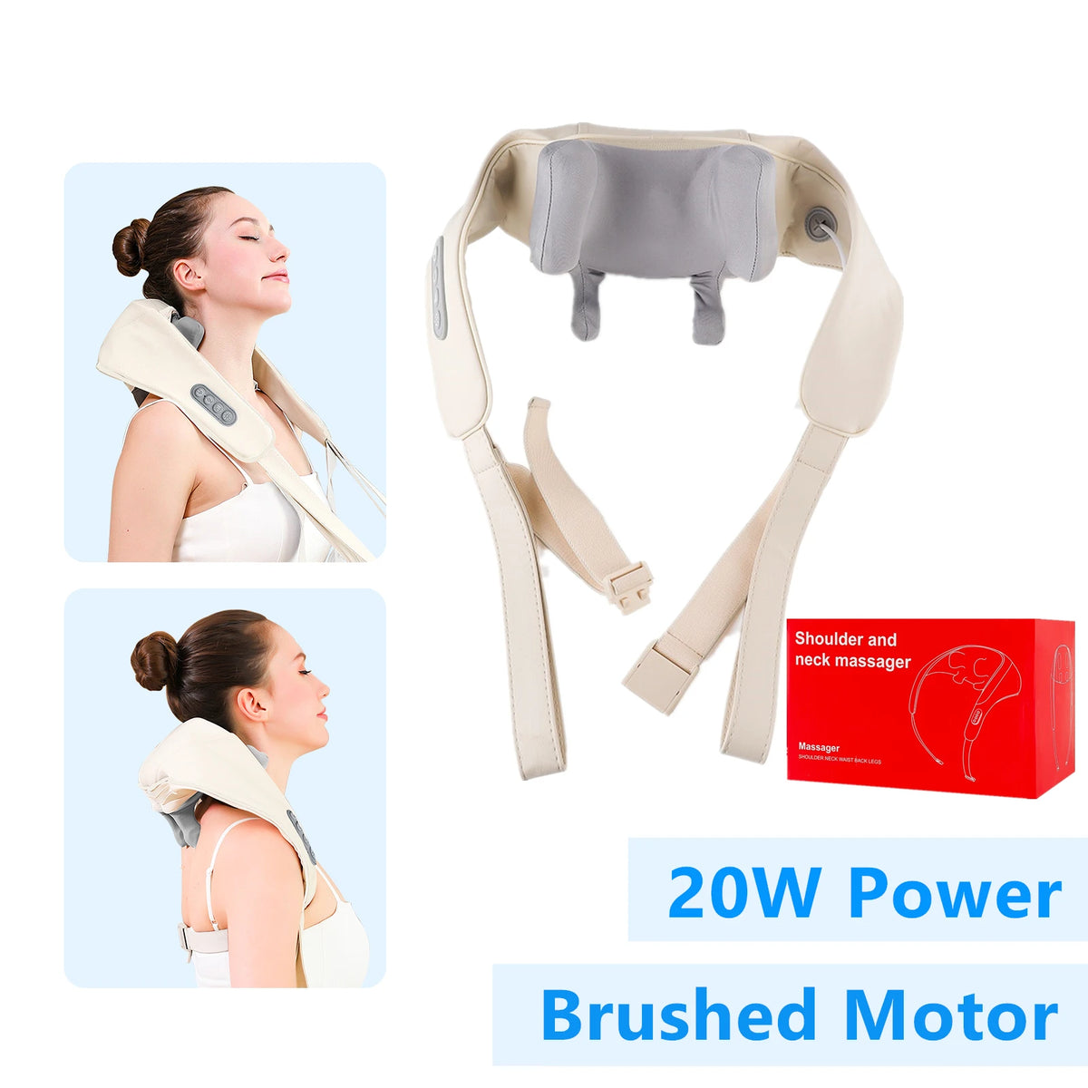 Neck And Shoulder Massager | Wireless Composite Material Massage Shawl