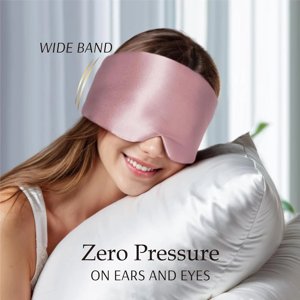 Silk Blackout Eye Mask | Soft Cotton, Non-Intraocular Pressure, Adjustable Design