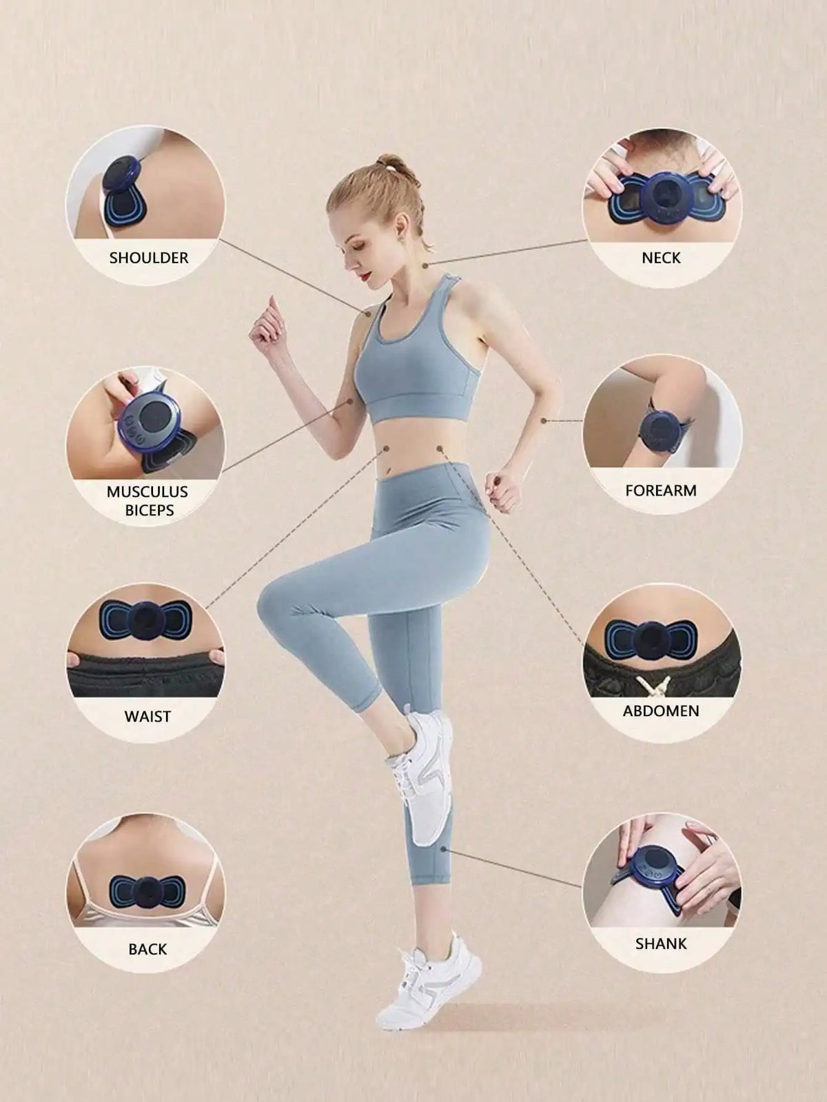 Electric Neck Massage Pads | EMS Micro Current Relief for Shoulder and Neck Tension