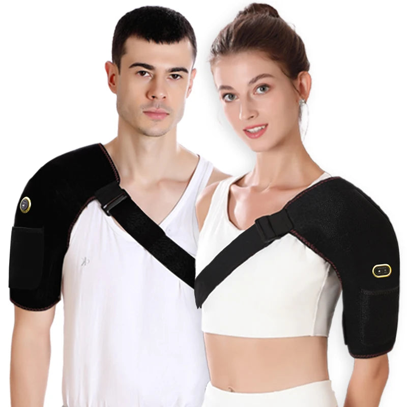 Electric Shoulder Massager | Heating Pad Vibration Support Belt for Fatigue Relief