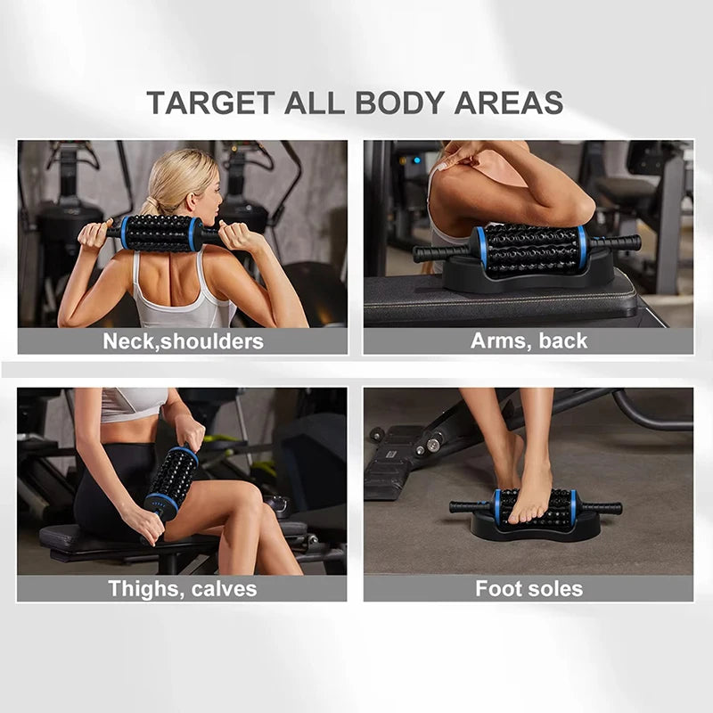 Cordless Body Massage Roller | Rechargeable Percussive Massager for Muscle Relaxation