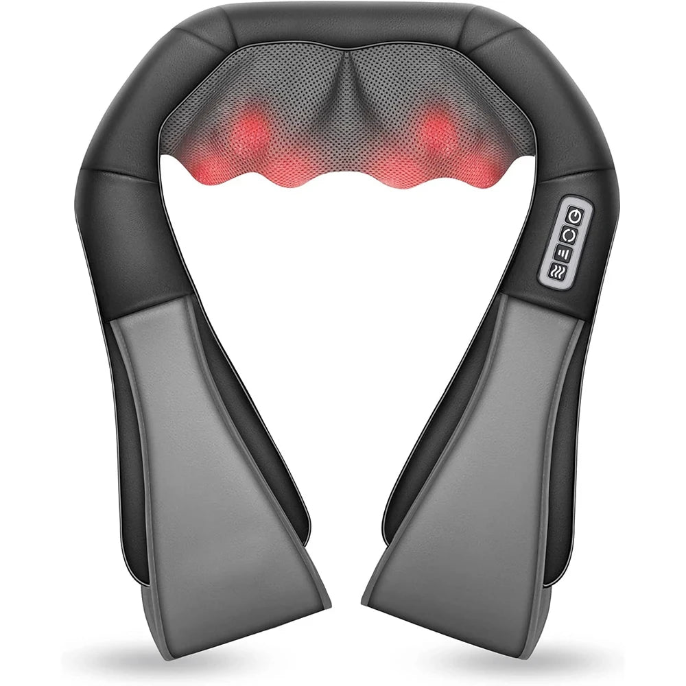 Shiatsu Neck and Shoulder Massager | Deep Kneading Electric Pillow with Infrared Heat