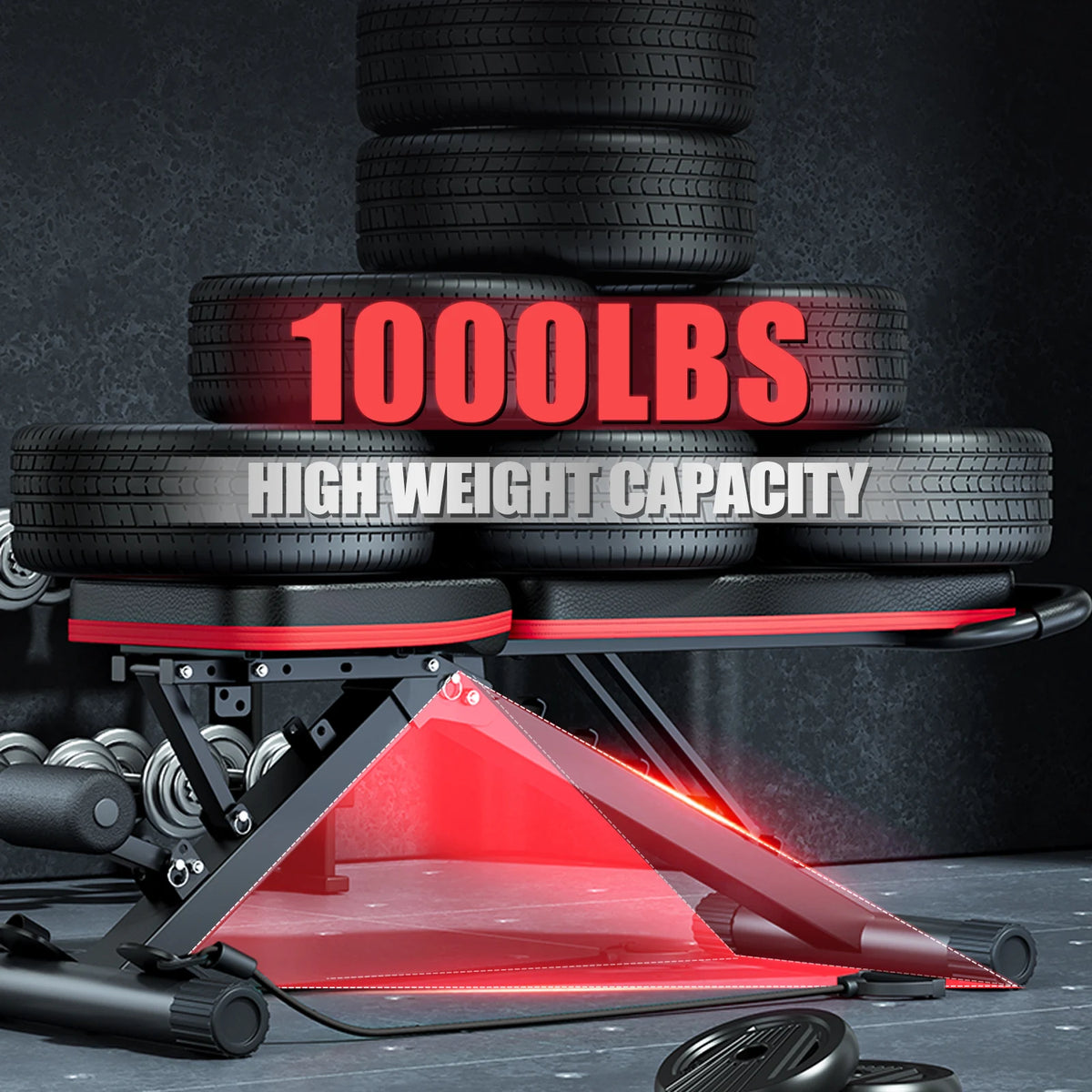 14-in-1 Foldable Dumbbell Bench | Multi-Functional Weight Bench with 1000 lbs Capacity, 6 Adjustable Levels