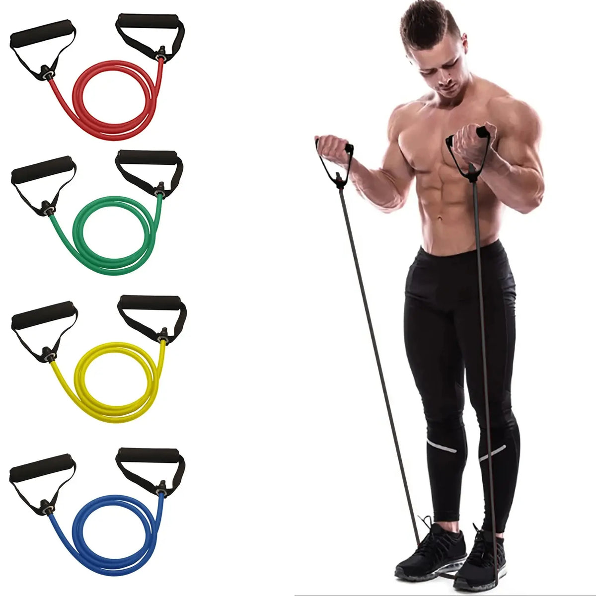 Resistance Bands With Handles | Strength Training Equipment for Home Workouts