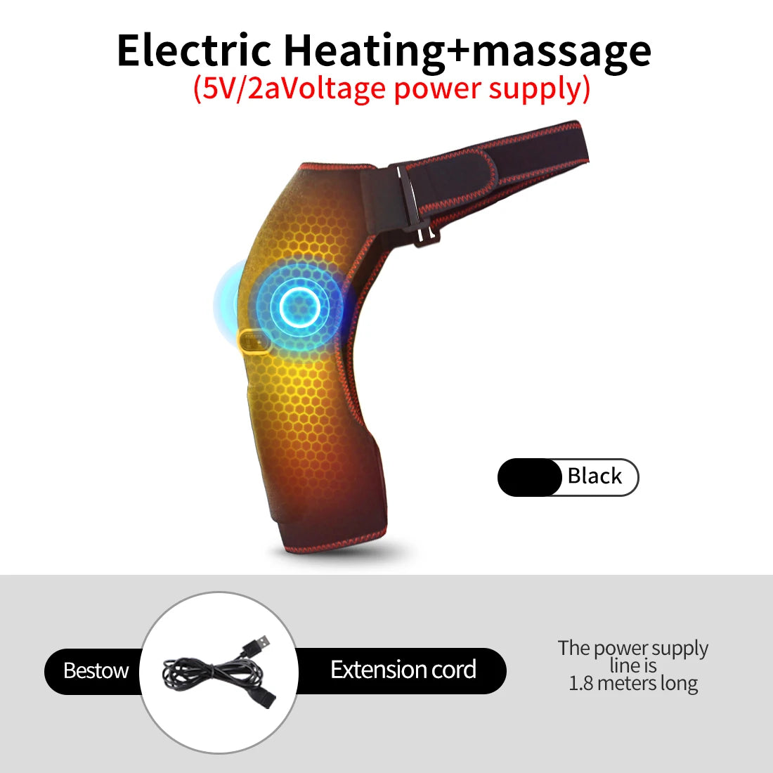 Electric Shoulder Massager | Heating Pad Vibration Support Belt for Fatigue Relief