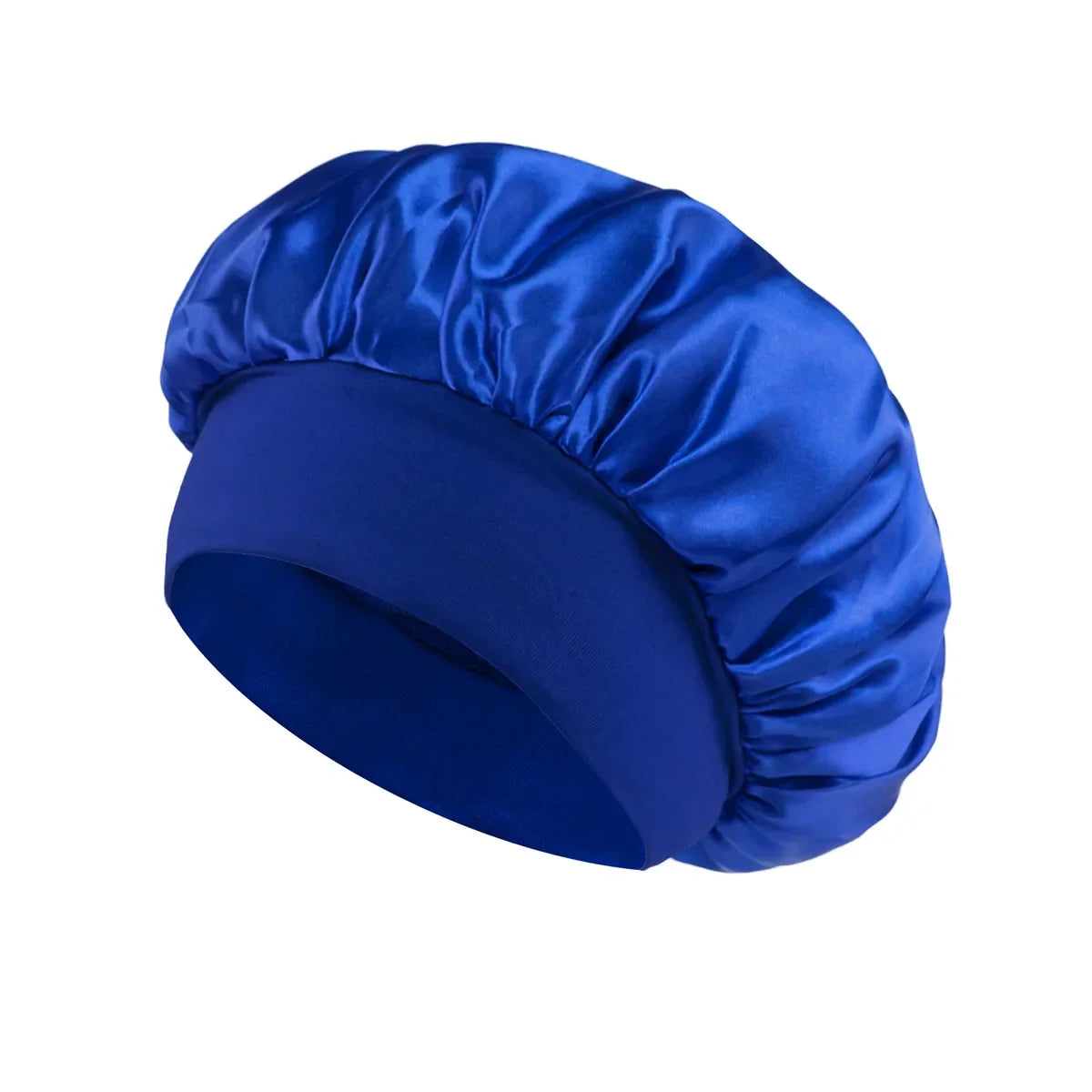 Women Satin Hair Bonnet | Solid Silk Sleeping Hat with Wide Brim and Soft Elastic Band