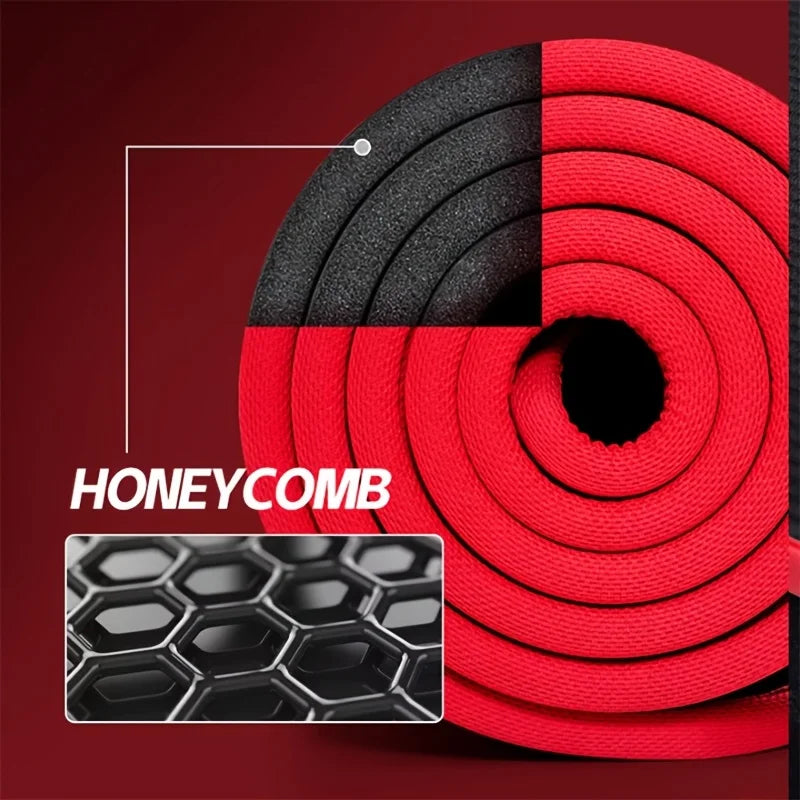 Yoga Mat | 10MM Extra Thick NBR Non-Slip Exercise Mat for Pilates and Fitness