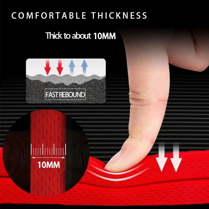 Yoga Mat | 10MM Extra Thick NBR Non-Slip Exercise Mat for Pilates and Fitness