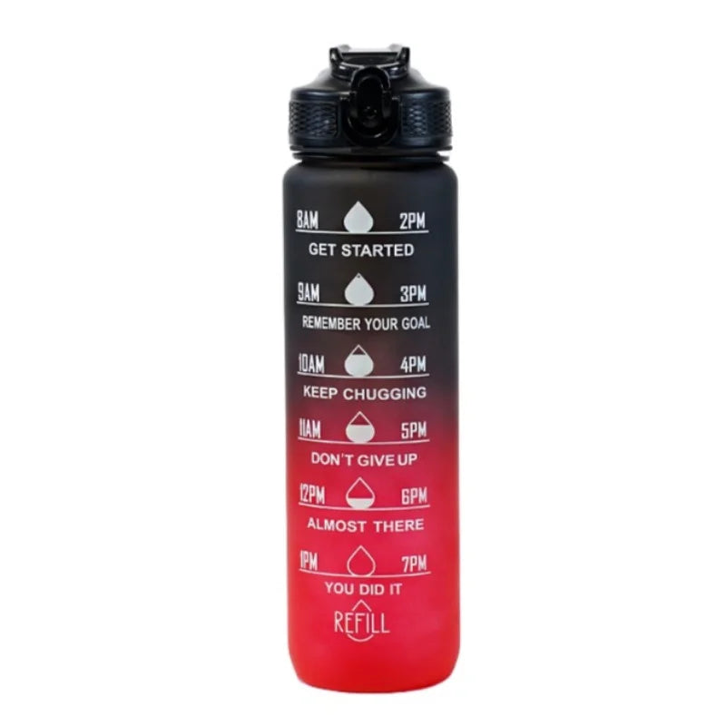 Gradient Color 1000ml Plastic Water Bottle | Leak-Proof Design for Fitness and Travel