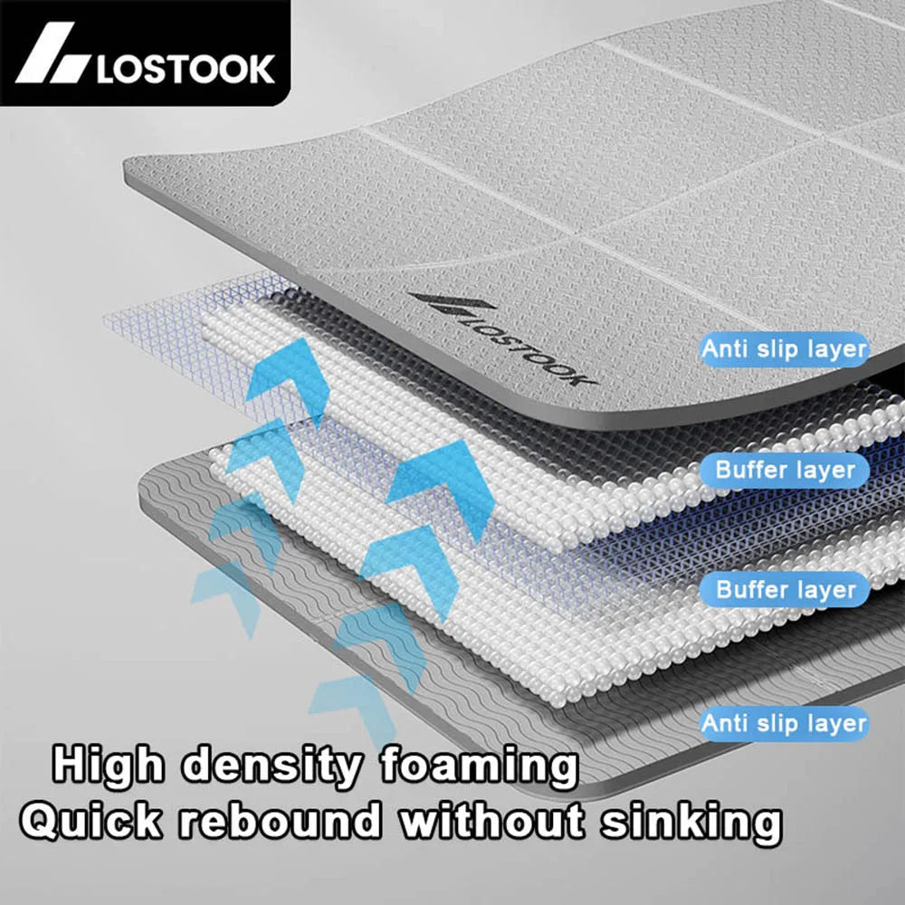 Folding Yoga Mat | 4mm Thick TPE for Travel, Yoga, Pilates, and Home Workouts