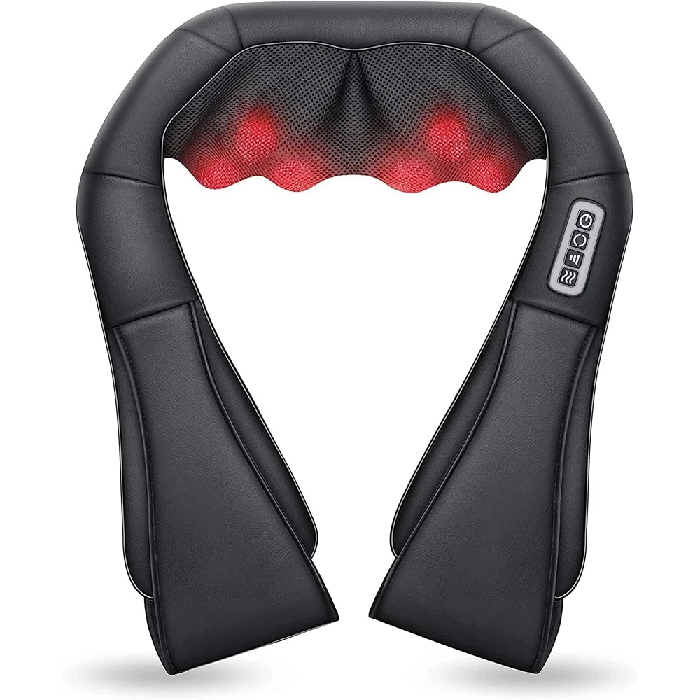Shiatsu Neck and Shoulder Massager | Deep Kneading Electric Pillow with Infrared Heat