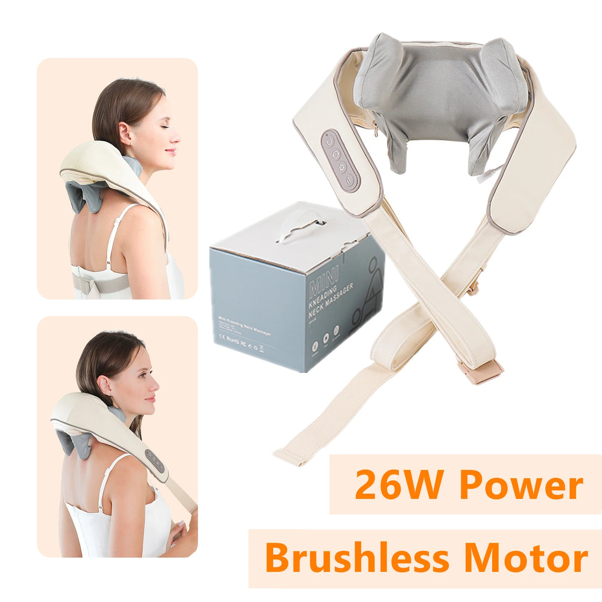 Neck And Shoulder Massager | Wireless Composite Material Massage Shawl