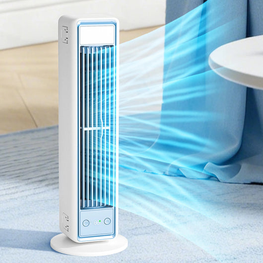 Mini Airs Conditioner Quiet Oscillating Standing/Lying Towers Fan Bladeless Floor Desk Fan Powerful Airs Cooler For Bedroom Home