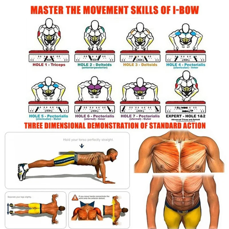 Push-Up Board Set | Foldable Fitness Equipment for Strength Training