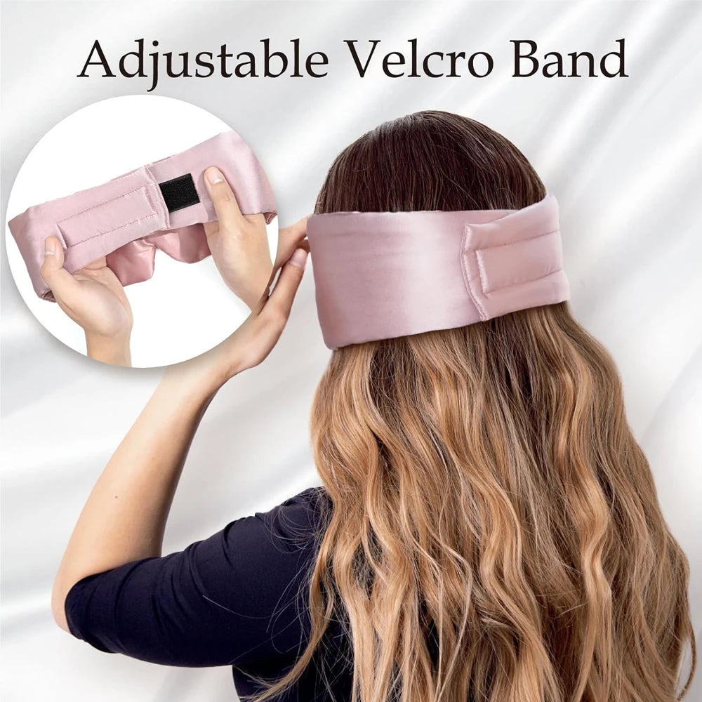 Silk Blackout Eye Mask | Soft Cotton, Non-Intraocular Pressure, Adjustable Design