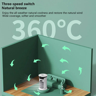 Mini Portable USB Air Conditioner Fan | Humidifier with Water Mist and Night Lamp