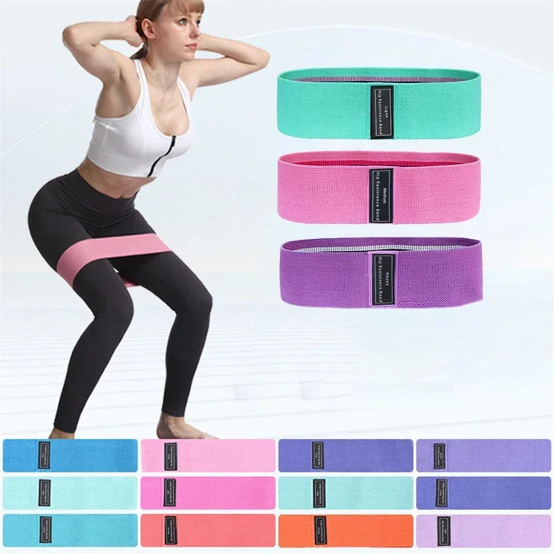 Fabric Resistance Hip Booty Bands | Elastic Glute and Thigh Workout Loops for Fitness