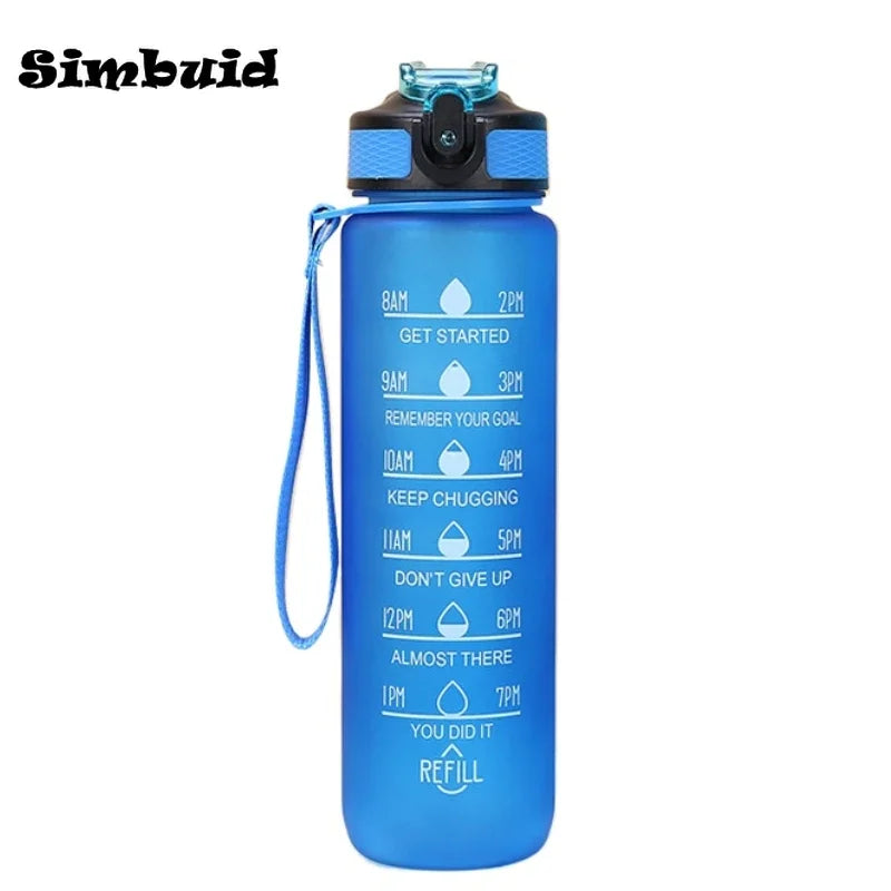 Gradient Color 1000ml Plastic Water Bottle | Leak-Proof Design for Fitness and Travel