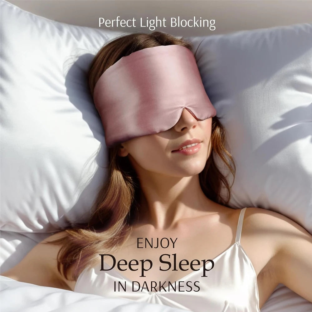 Silk Blackout Eye Mask | Soft Cotton, Non-Intraocular Pressure, Adjustable Design
