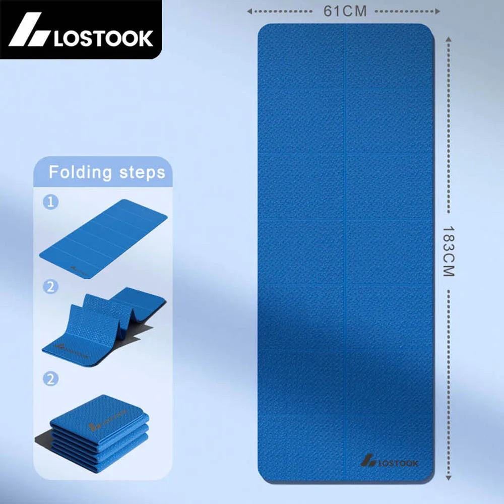 Folding Yoga Mat | 4mm Thick TPE for Travel, Yoga, Pilates, and Home Workouts
