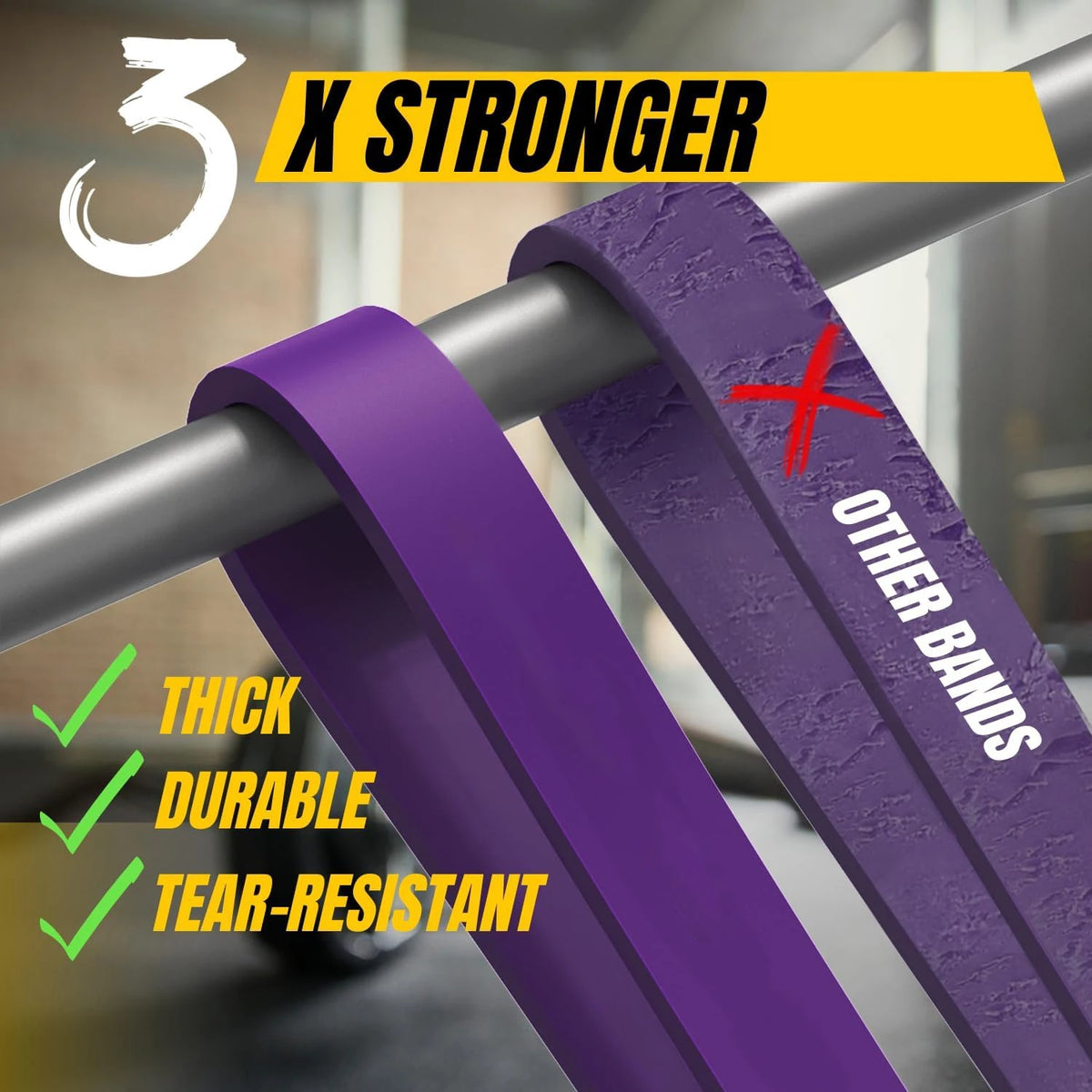 Exercise Resistance Bands | Natural Latex Rubber for Home Gym Fitness