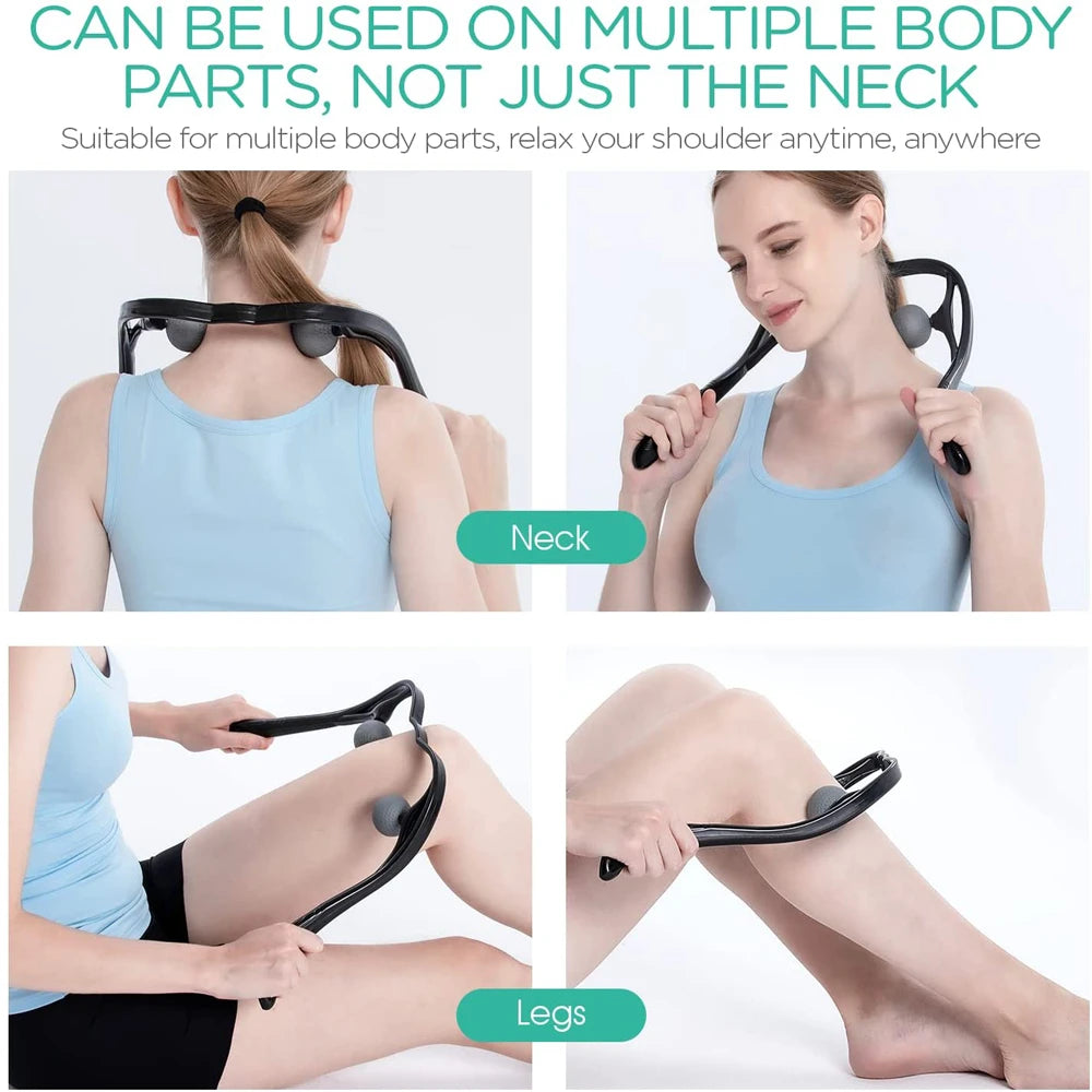 Neck Massager | Ergonomic Dual Trigger Point Design for Pain Relief, Lightweight & Portable