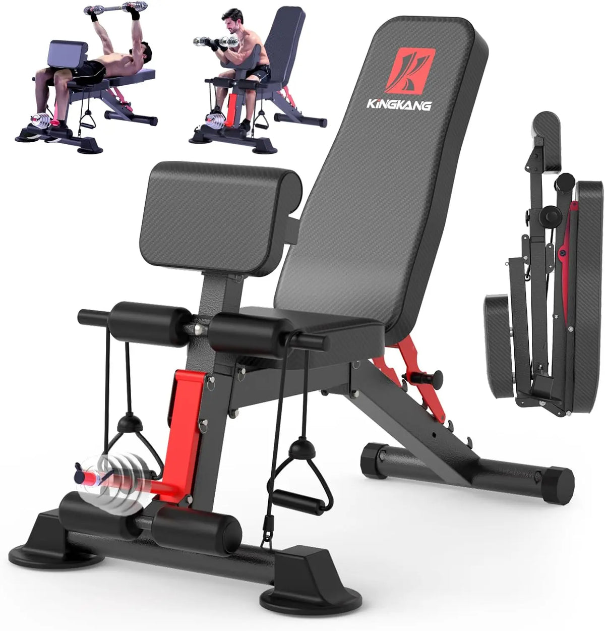 14-in-1 Foldable Dumbbell Bench | Multi-Functional Weight Bench with 1000 lbs Capacity, 6 Adjustable Levels