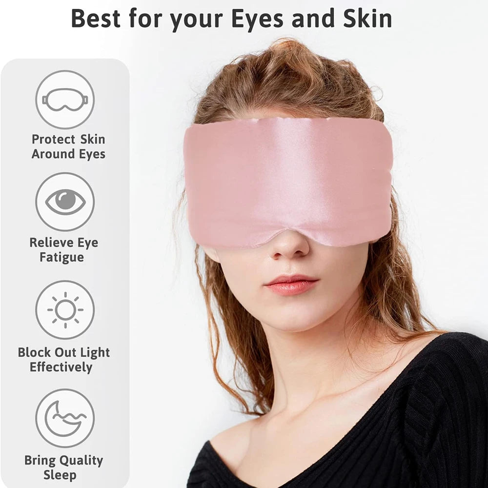 Silk Blackout Eye Mask | Soft Cotton, Non-Intraocular Pressure, Adjustable Design