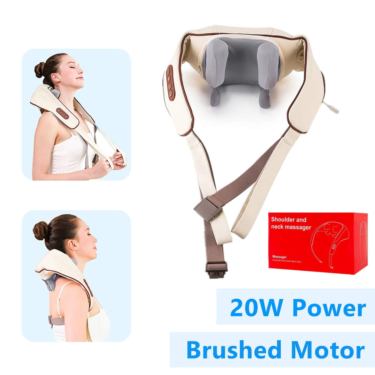Neck And Shoulder Massager | Wireless Composite Material Massage Shawl