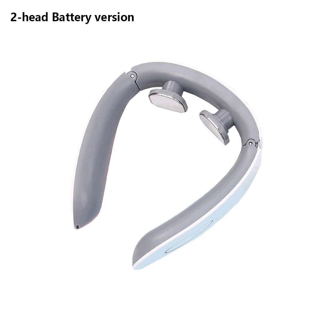Portable Neck Massager | USB Rechargeable, Heating & Vibration Functions, Four-Head Design