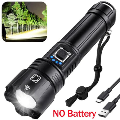 Most Powerful LED Flashlight USB Rechargeable Torch Light High Power Flashlight Tactical Lantern Long Shot Hand Lamp For Camping