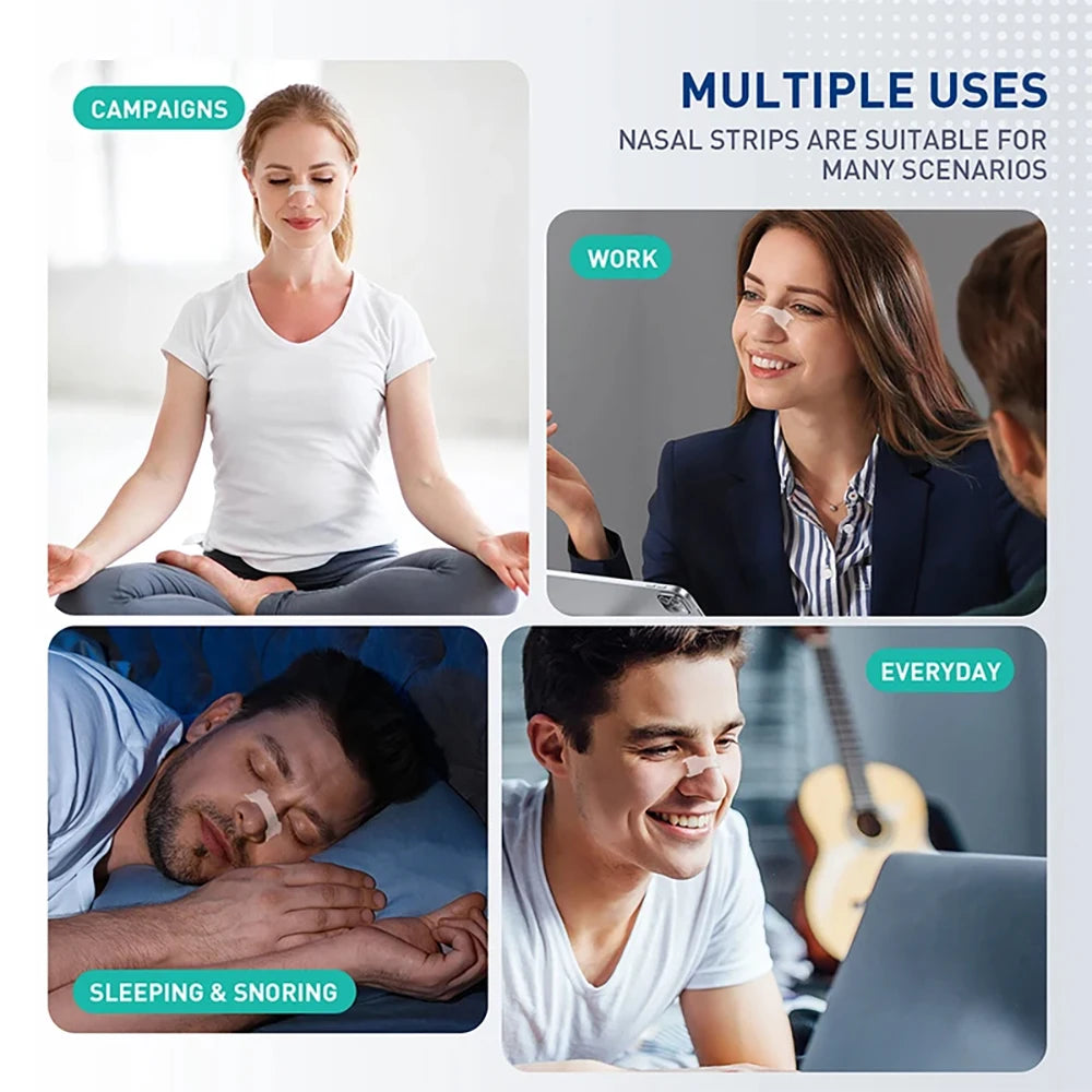 Anti-Snoring Nose Strips | Enhanced Air Inhalation for Sleep Quality