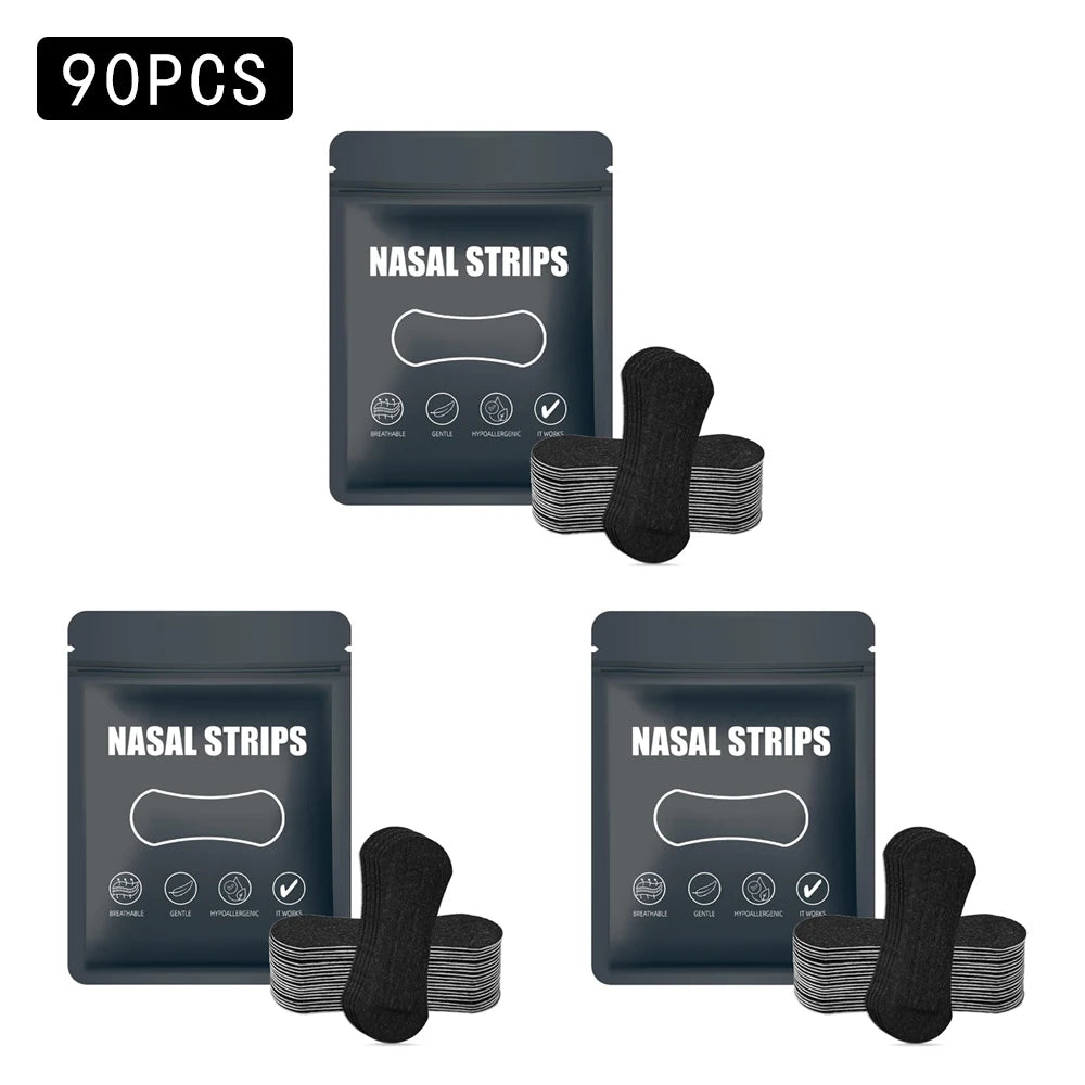 30PCS Nasal Strips | Anti Snoring Solution for Breathing Relief, Comfortable Nose Tape