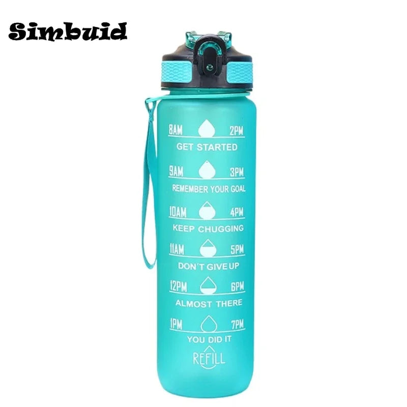 Gradient Color 1000ml Plastic Water Bottle | Leak-Proof Design for Fitness and Travel