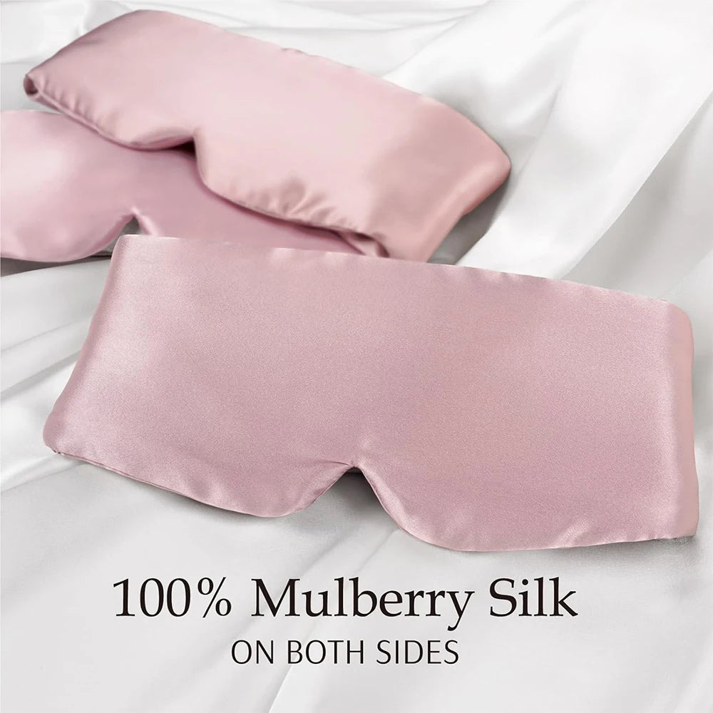Silk Blackout Eye Mask | Soft Cotton, Non-Intraocular Pressure, Adjustable Design