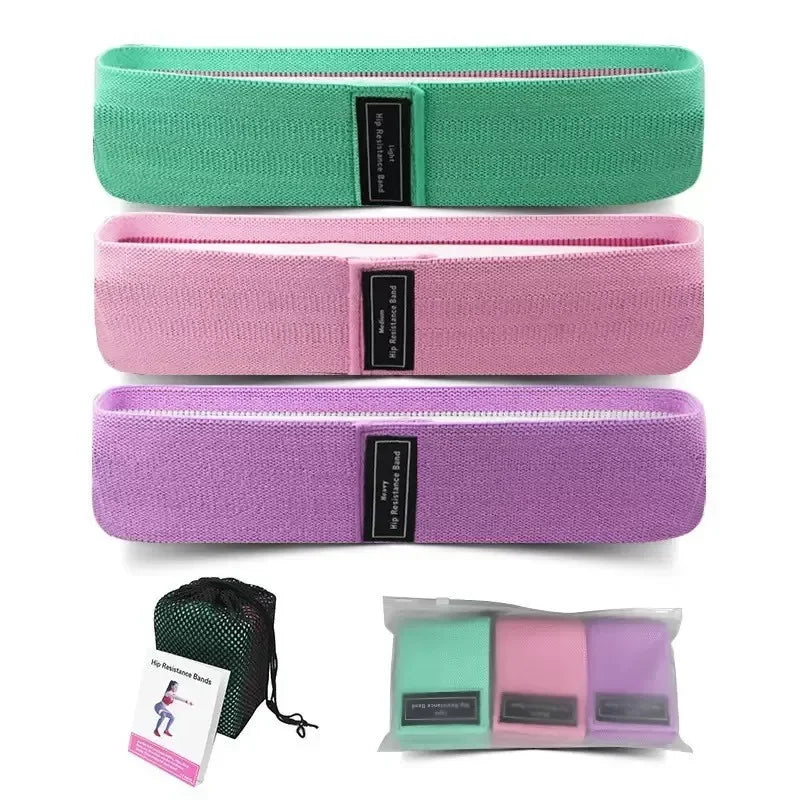 Fabric Resistance Hip Booty Bands | Elastic Glute and Thigh Workout Loops for Fitness