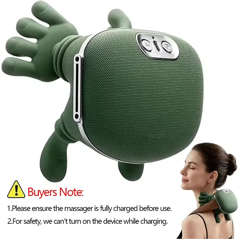 Wireless Neck And Back Massager | 4D Shiatsu Deep Tissue Heat for Shoulder and Cervical Relief