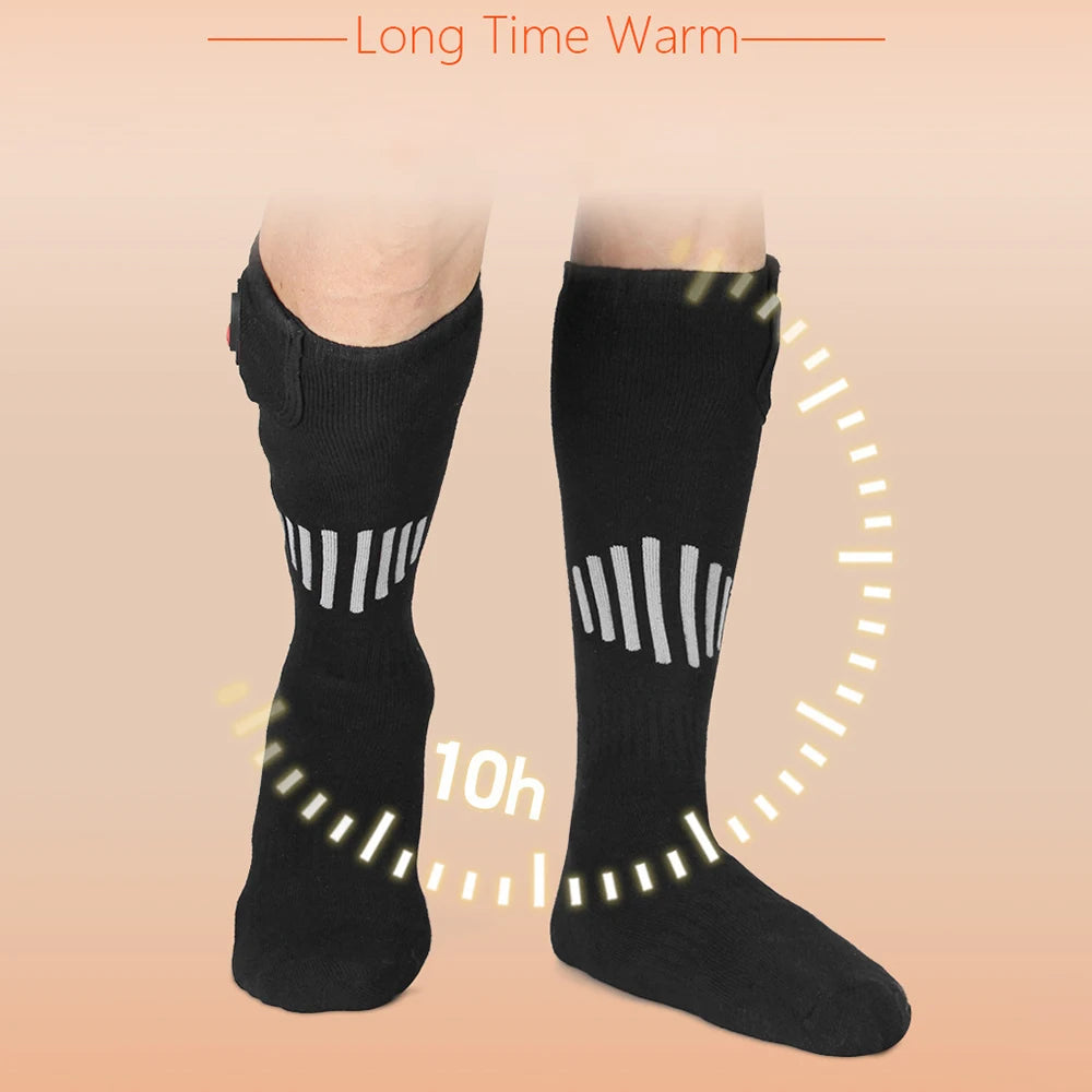 Heated Socks | Electric Thermal Foot Warmers for Men and Women, Cotton, Adjustable Temperature