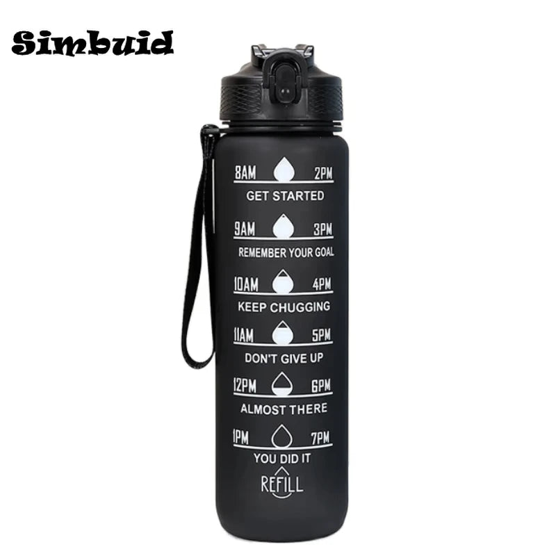 Gradient Color 1000ml Plastic Water Bottle | Leak-Proof Design for Fitness and Travel