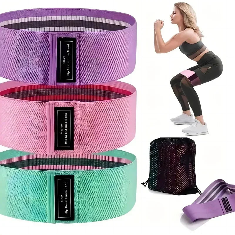 Fabric Resistance Hip Booty Bands | Elastic Glute and Thigh Workout Loops for Fitness