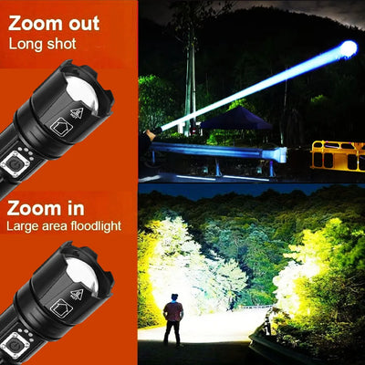 Most Powerful LED Flashlight USB Rechargeable Torch Light High Power Flashlight Tactical Lantern Long Shot Hand Lamp For Camping